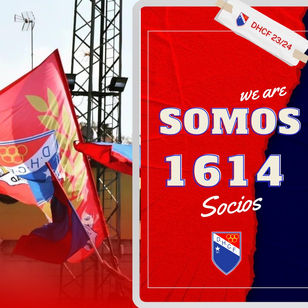 🆕 ¡Ya somos 1614 abonados!
Semana de locura, una semana donde nuestra afición nos deja con la boca abierta. Más de 300 socios en una sola semana. 
❤️💙Un año más seremos el 3º Club de la provincia con más socios.
Gracias a todos y todas por confiar en el proyecto.