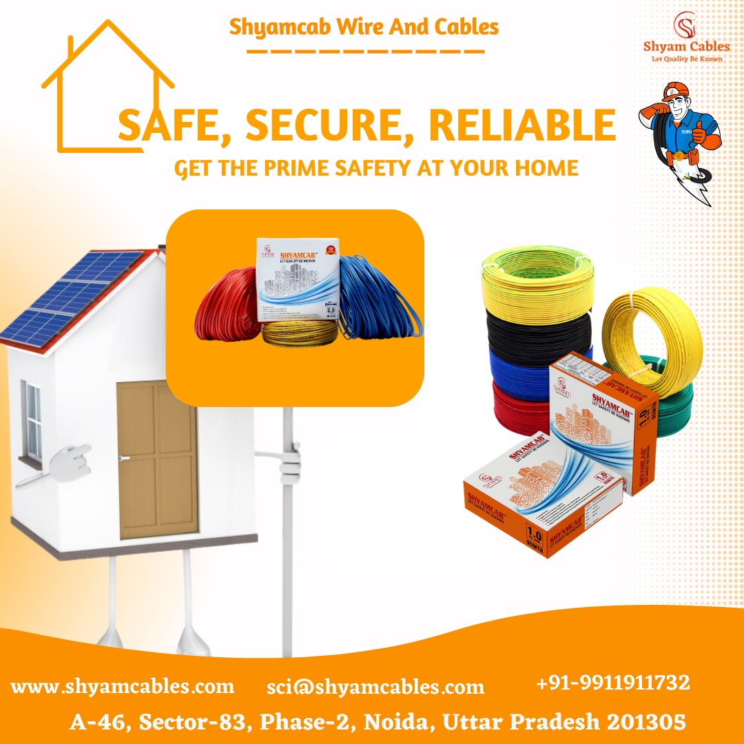 𝐒𝐀𝐅𝐄, 𝐒𝐄𝐂𝐔𝐑𝐄, 𝐑𝐄𝐋𝐈𝐀𝐁𝐋𝐄
GET THE PRIME SAFETY AT YOUR HOME.

#shyamcablesindia #shyamcables #shyamcab #wiremanufacturerindia #cablemanufacturing #cablemanufacturer #wiremanufacturer #shyamcables #housewire #Electrical #electrician #Electricalwire #construction