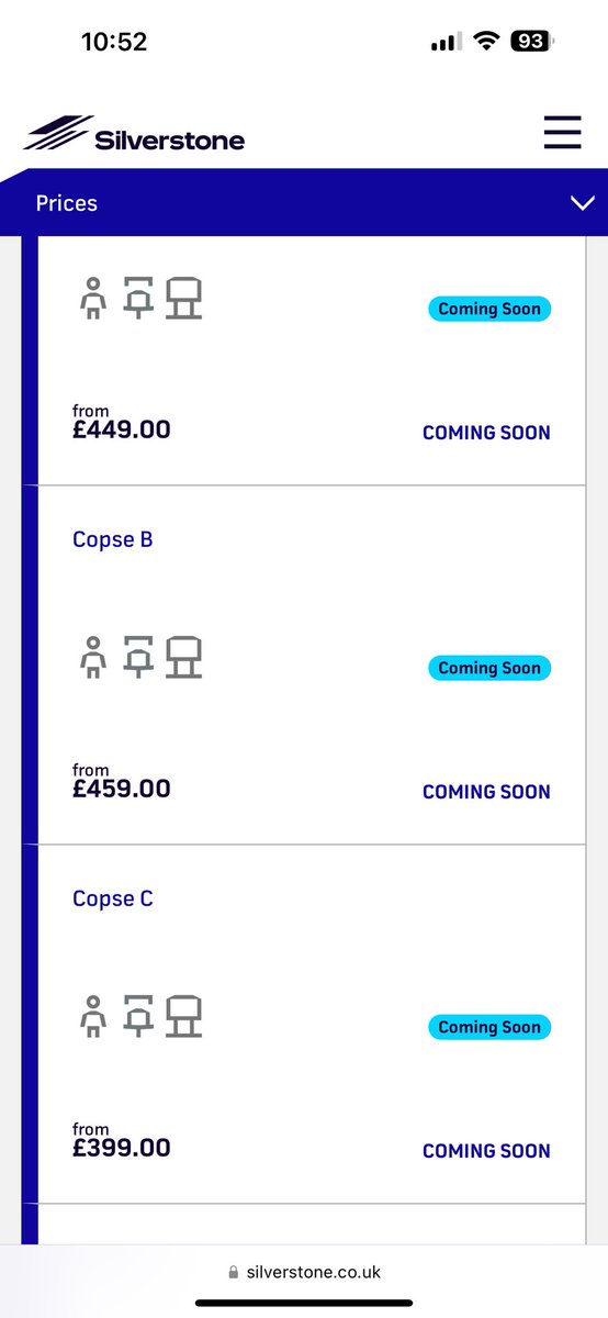 thedoctor22222's tweet photo. @SilverstoneUK Tickets not even on sale yet and price has gone up! https://t.co/TZGiHOitSu