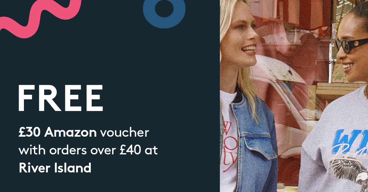 #FOMO is here 🤩 Grab a FREE £30 Amazon voucher with orders over £40 at @RiverIsland! We're live now ➡️  vcuk.link/Get-Access-FOMO