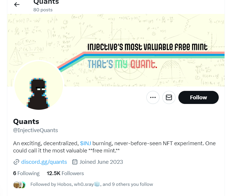 4actopmob's tweet photo. so, friends, today I will share with you 5 promising nft and gas projects on @Injective_ //
 https://t.co/RV3CZYWk15
but in the end there will be a project that is not similar to the others from the list and with its own special feature @InjectiveQuants 
link to project discord https://t.co/OIWShErqNb