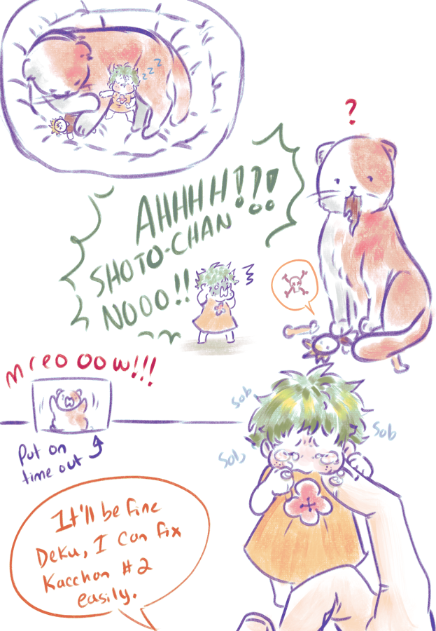 spiced_covfee's tweet photo. I stg i posted these a long time ago but i cant find the post anymore so here's more tiny deku doodles!!!
Kitty shouto joins the family :3 https://t.co/sqaXUGxnn0