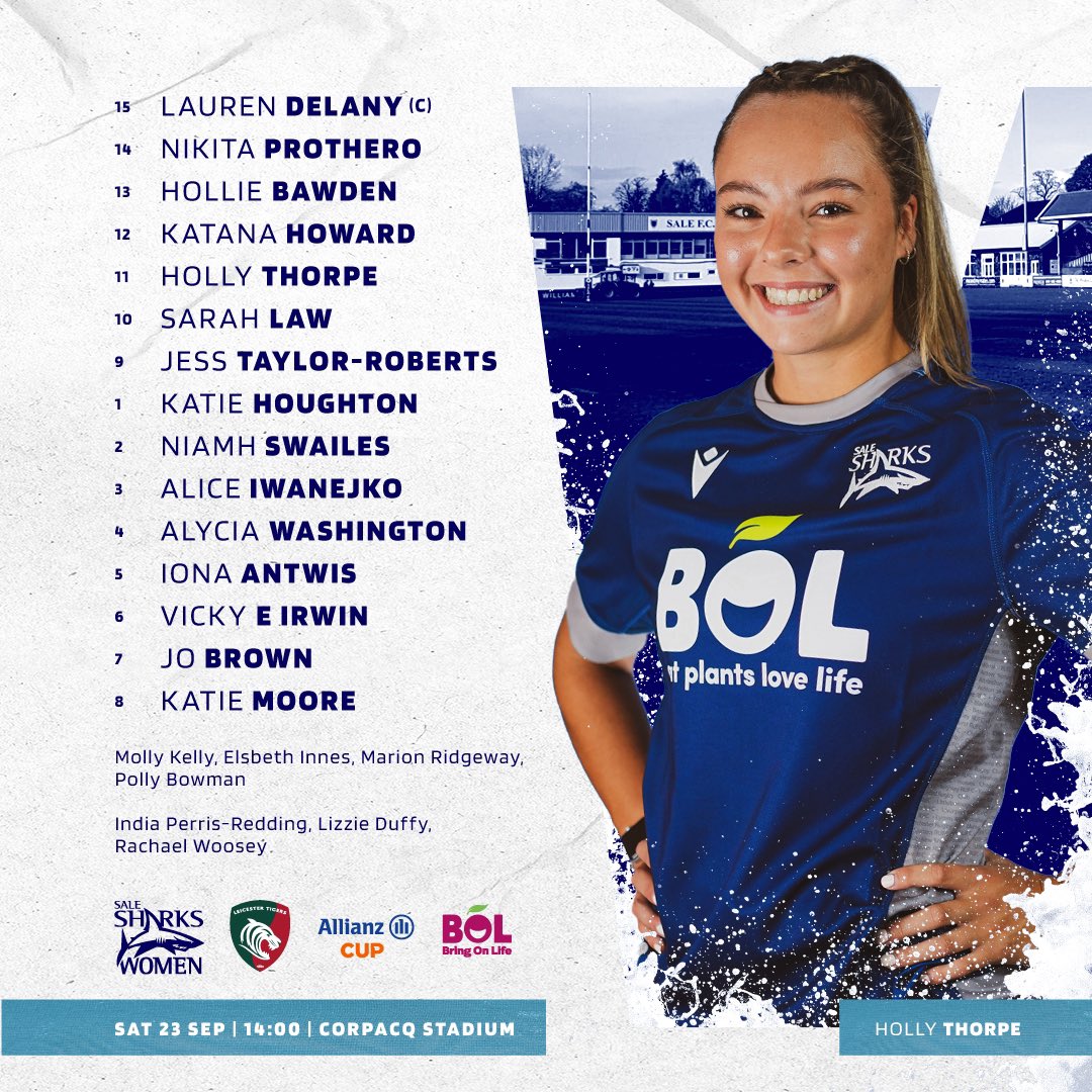 𝗧𝗘𝗔𝗠 𝗡𝗘𝗪𝗦 | 🦈 𝘃 🐯

It’s time to kick start our 23/24 season 🔥.

We return to Heywood Road with Shark debuts, returns and good ol’ fashioned Northern steel! 

We’ll see you down there. Kick off 2pm!

#SALvLEI | #NorthernRugbyMatters