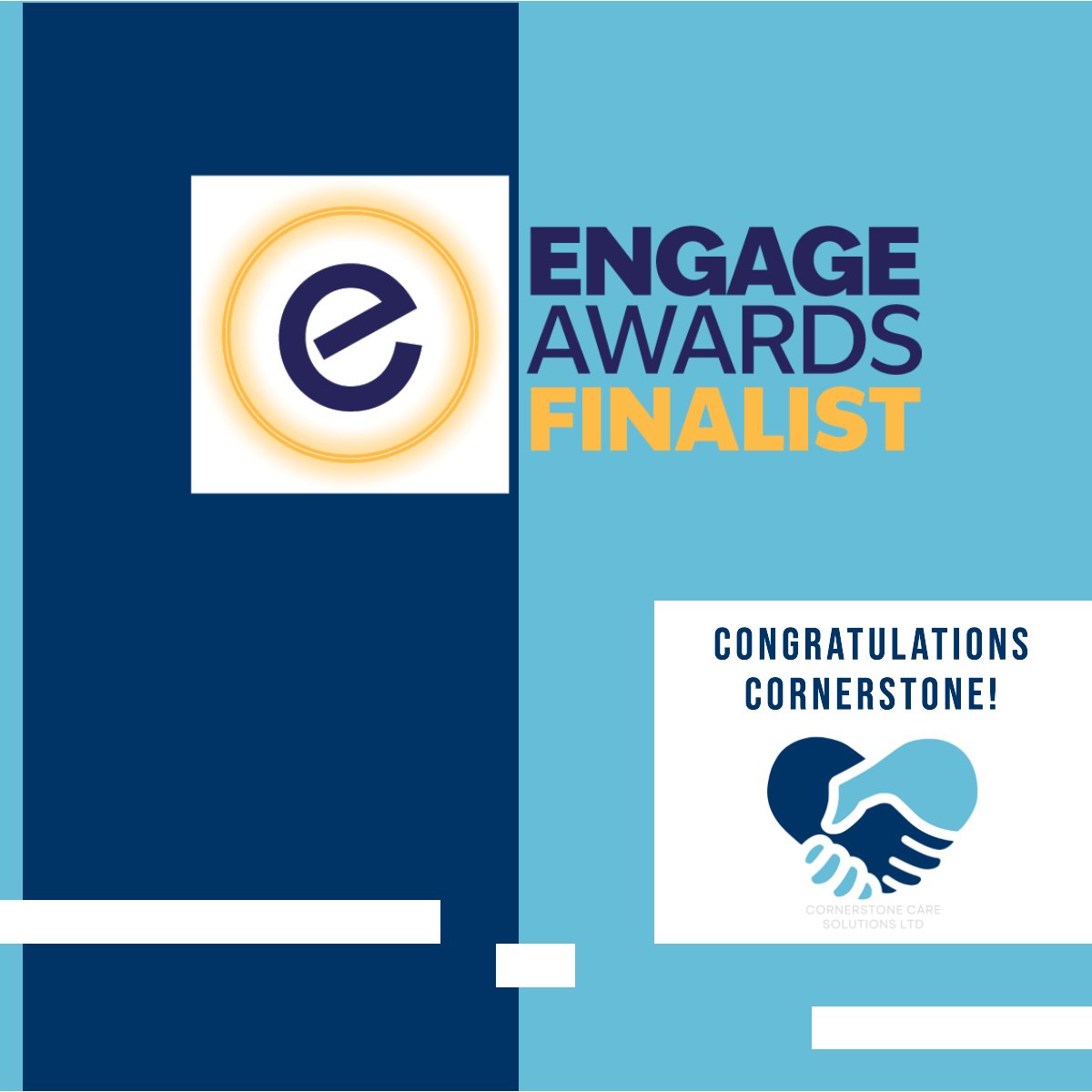 ConsultantCare's tweet image. Cornerstone Care Solutions is thrilled to be a finalist in the engage award for Best Business Transformation Strategy! We're proud of our work to transform our business and deliver better outcomes for our customers. #CornerstoneCareSolutions #engageAwards #BusinessTransformation