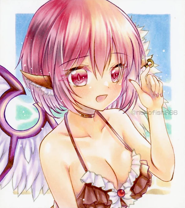 9月末ですが、水着絵#東方project#ミスティア #みすちー 