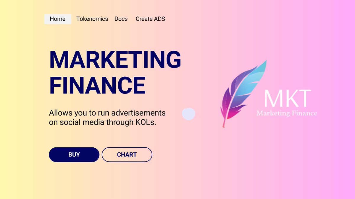 MKTxFinance's tweet photo. Welcome to the Marketing Finance community! 

Join us as we revolutionize the marketing and finance landscape through blockchain-powered solutions. 

Let's make waves together! 🚀

https://t.co/qptaILF5kl
💼 #MarketingFinance #CryptoCommunity #Innovation" https://t.co/kfZSAWaXD7