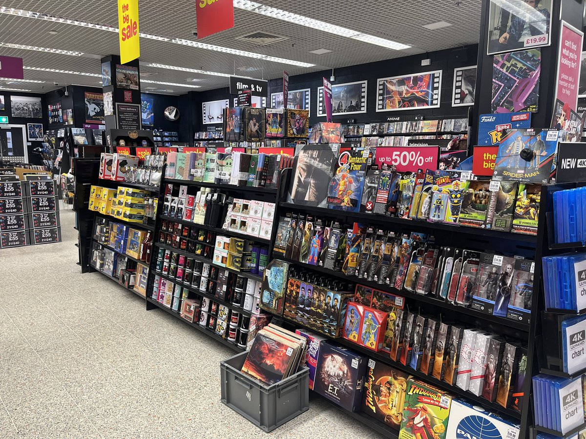 hmvburton's tweet photo. We’ve currently got a massive sale pop culture sale happening! Pop down to see what’s on offer! ✨ #hmv #hmvburton #hmvlovespopculture #hmvsale #sale #StrangerThings #funko #marvel #dungeonsanddragons https://t.co/HTQY1aSgDW