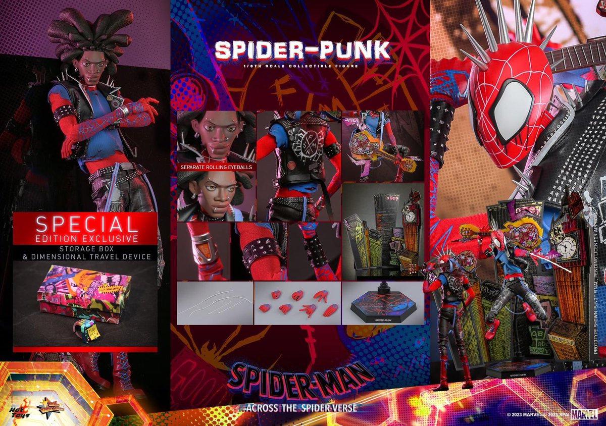 Hot Toys Spider-Man: Across the Spider-Verse 1/6 Scale Spider-Punk.