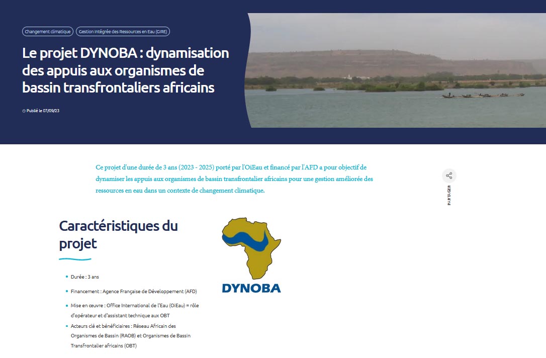 Amidst the necessary administrative procedures to kickstart our activities, communication about DYNOBA is in full swing! 📢 The project now has a dedicated page on the @OI_Eau' s website. Check it out here: oieau.org/actualites-de-… The English version will be online soon...