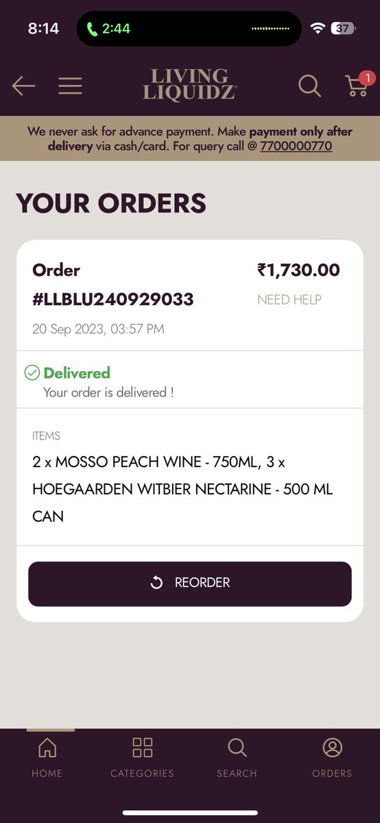 Hi @livingliquidz I placed an order 3 days ago to be delivered today at 3pm. This order has wrongly been marked delivered and now after contacting your customer support the team is telling me the items I ordered are not available. Is this how your brand works?