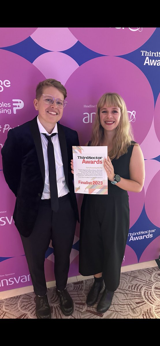 Delighted to be at the @ThirdSector awards this afternoon. We were shortlisted as finalists for the Charity Partnership of the Year for our work as part of the @LessSurvivable taskforce👏🏼✨
