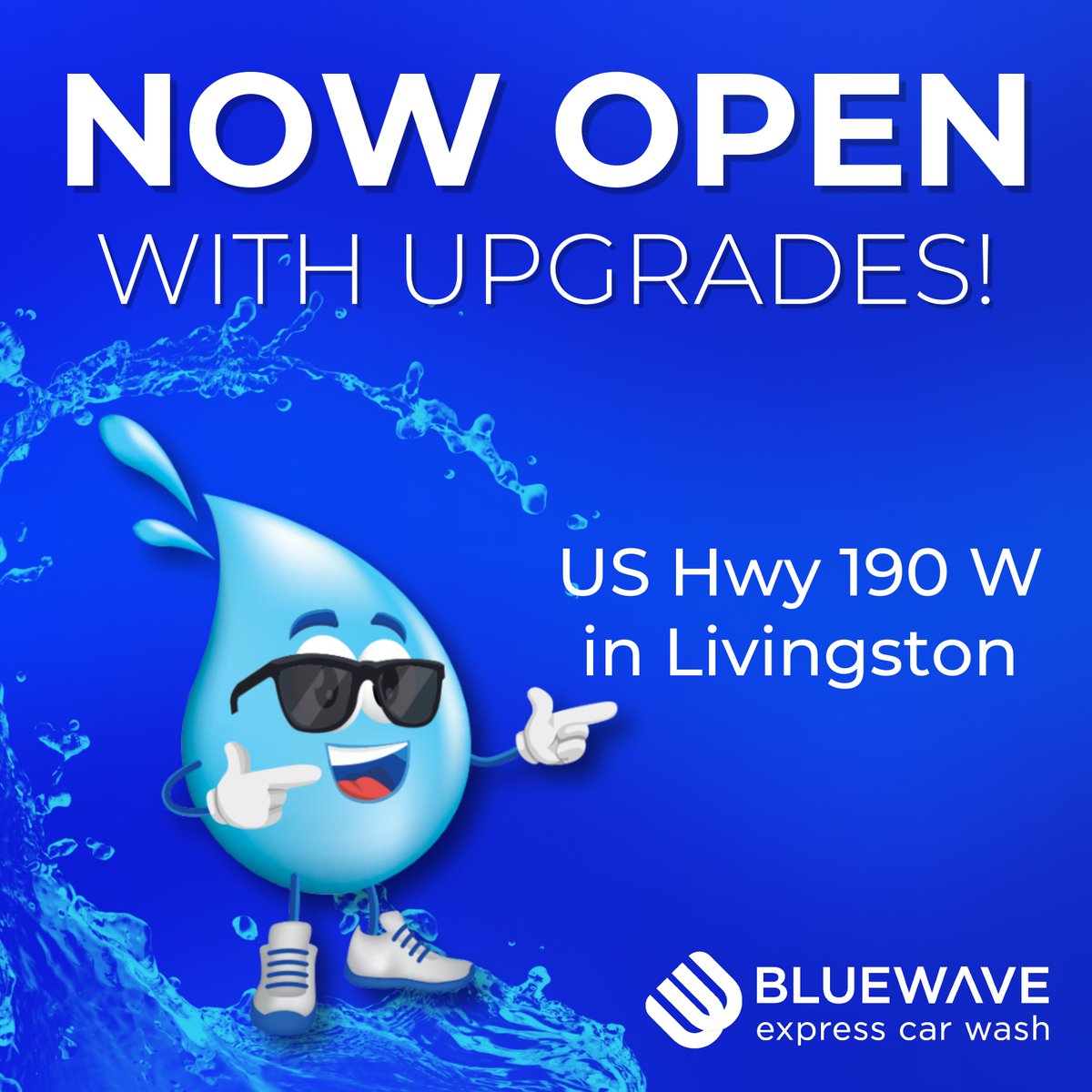 🥳 Come see all the amazing new amenities we added to your BlueWave experience in Livingston! See you soon! 😁👍

#bluewaveexpress #carwash #nowopen #improvements #upgrades #livingstontx