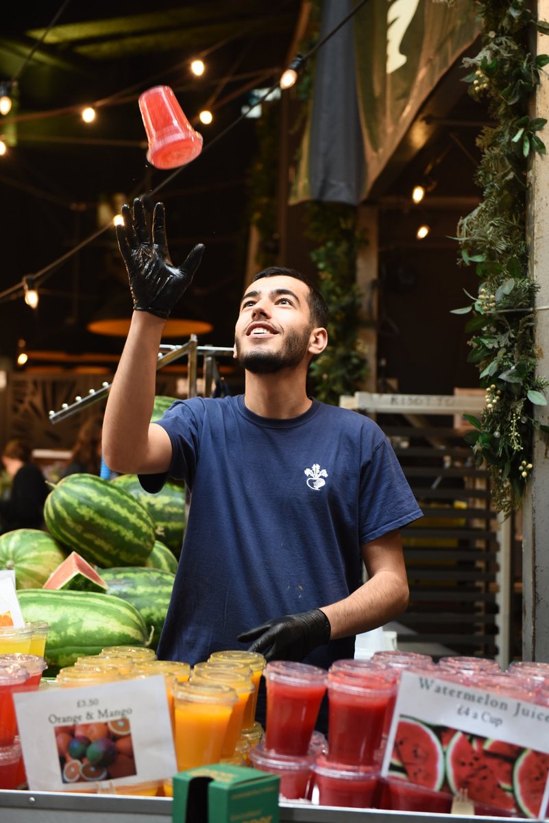 Shaken not stirred, watermelon Juice ⁦@TurnipsBorough⁩ ⁦@boroughmarket⁩ is coming to the end of season. The amazing journey of this Torpedo variety of melon has been imported from Egypt, Morocco,Turkey, Iran, Greece and Italy. Come down and enjoy this beautiful juice.