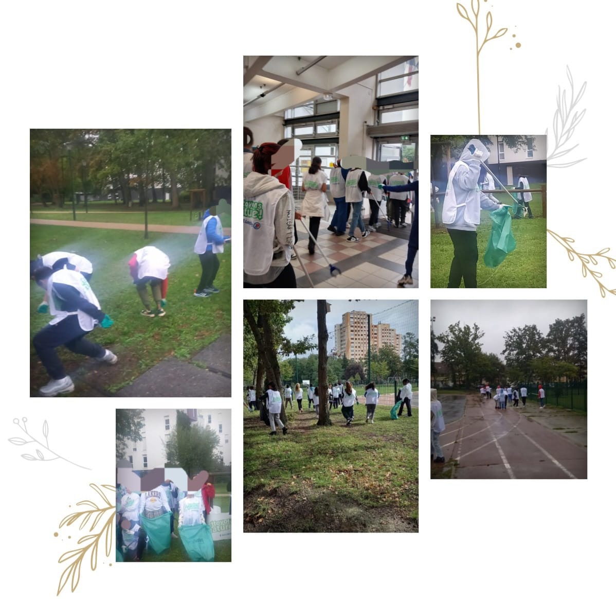 Journée 'nettoyons la nature'. Tous les élèves de 5e ont nettoyé les abords du collège malgré la météo ☔️. Bravo à eux ! #Parcourscitoyen