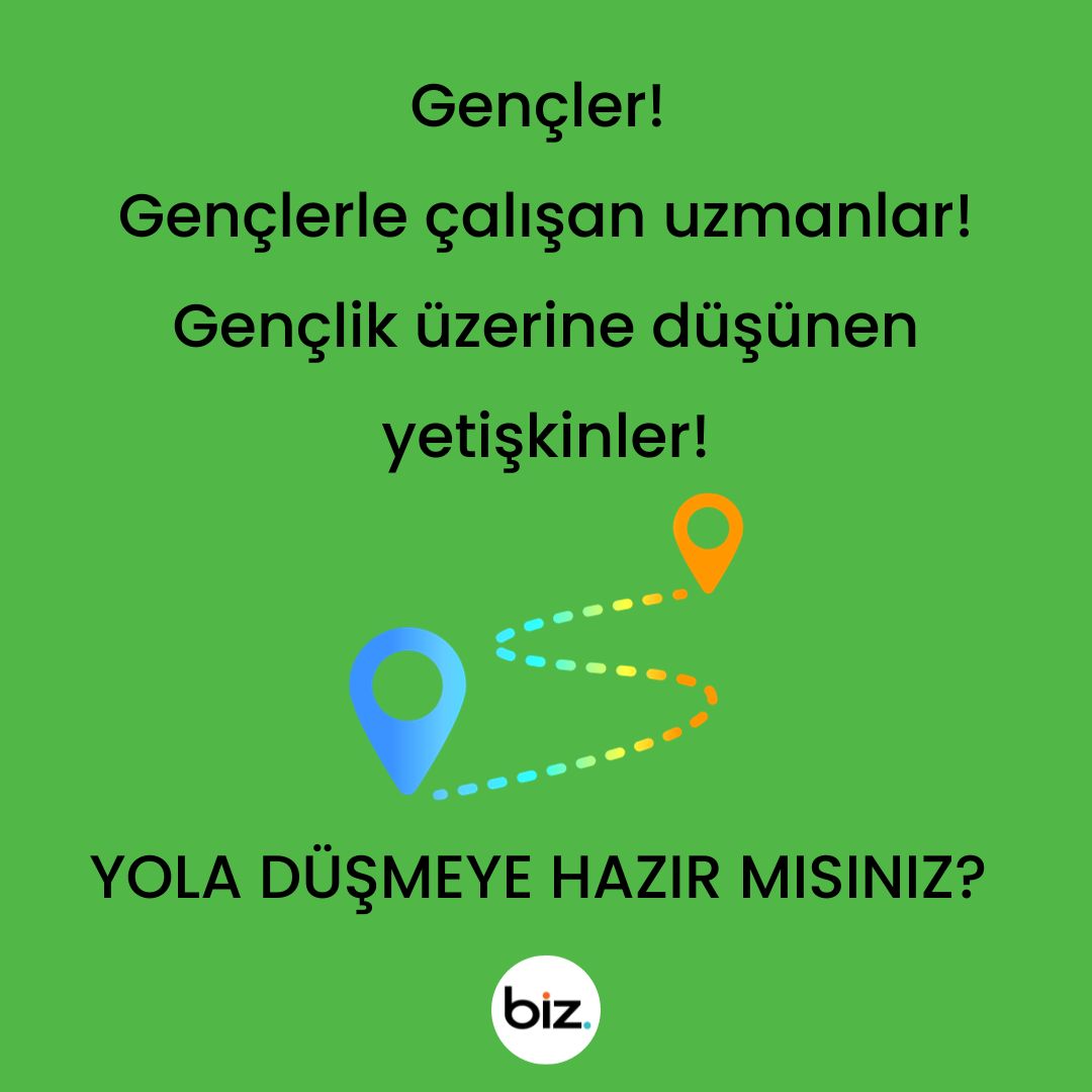 💙 Gençlerin sorunlarını, hak ettikleri olanaklara kavuşmalarının önündeki engelleri tartışmaya açmak ve en önemlisi birlikte çözüm önerileri geliştirebilmek, bu çözüm önerilerini hayata geçirebilmenin yollarını beraberce aramak için Bizim Rota’da buluşalım! 🛣️