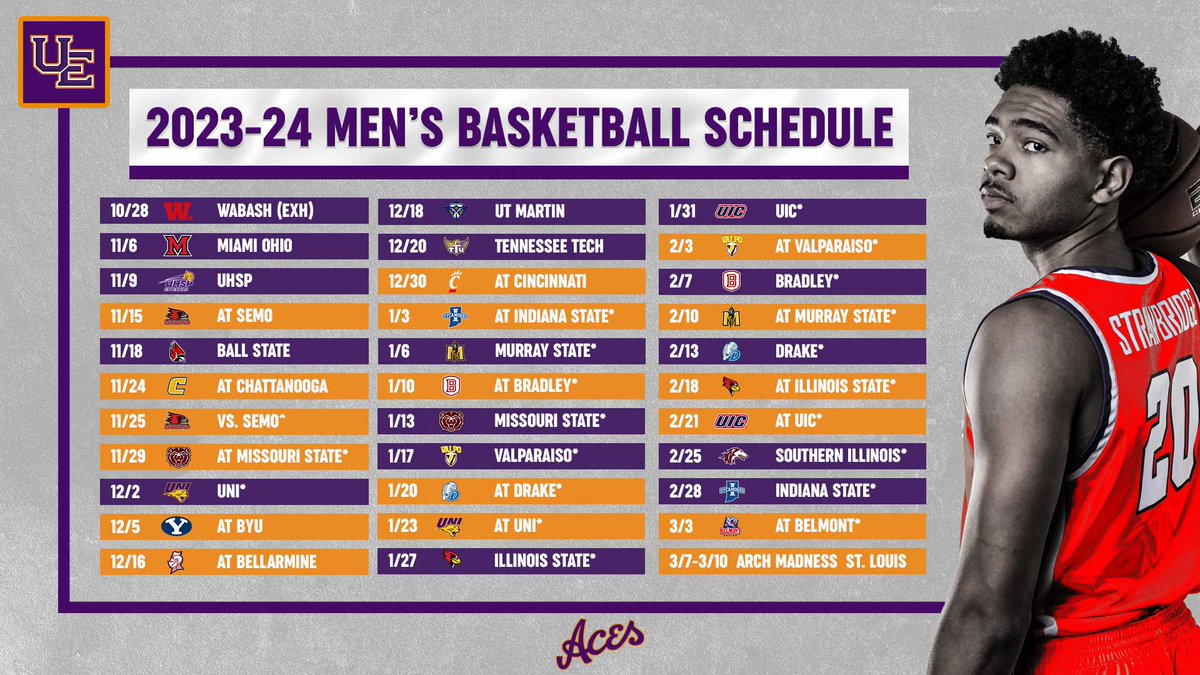 🚨 FULL SCHEDULE RELEASE 🚨 Conference schedule is in, and only 36 days until we're back in the Ford Center. But who's counting? 😏 📰:gopurpleaces.com/news/2023/9/22… 🏀 #ForTheAces