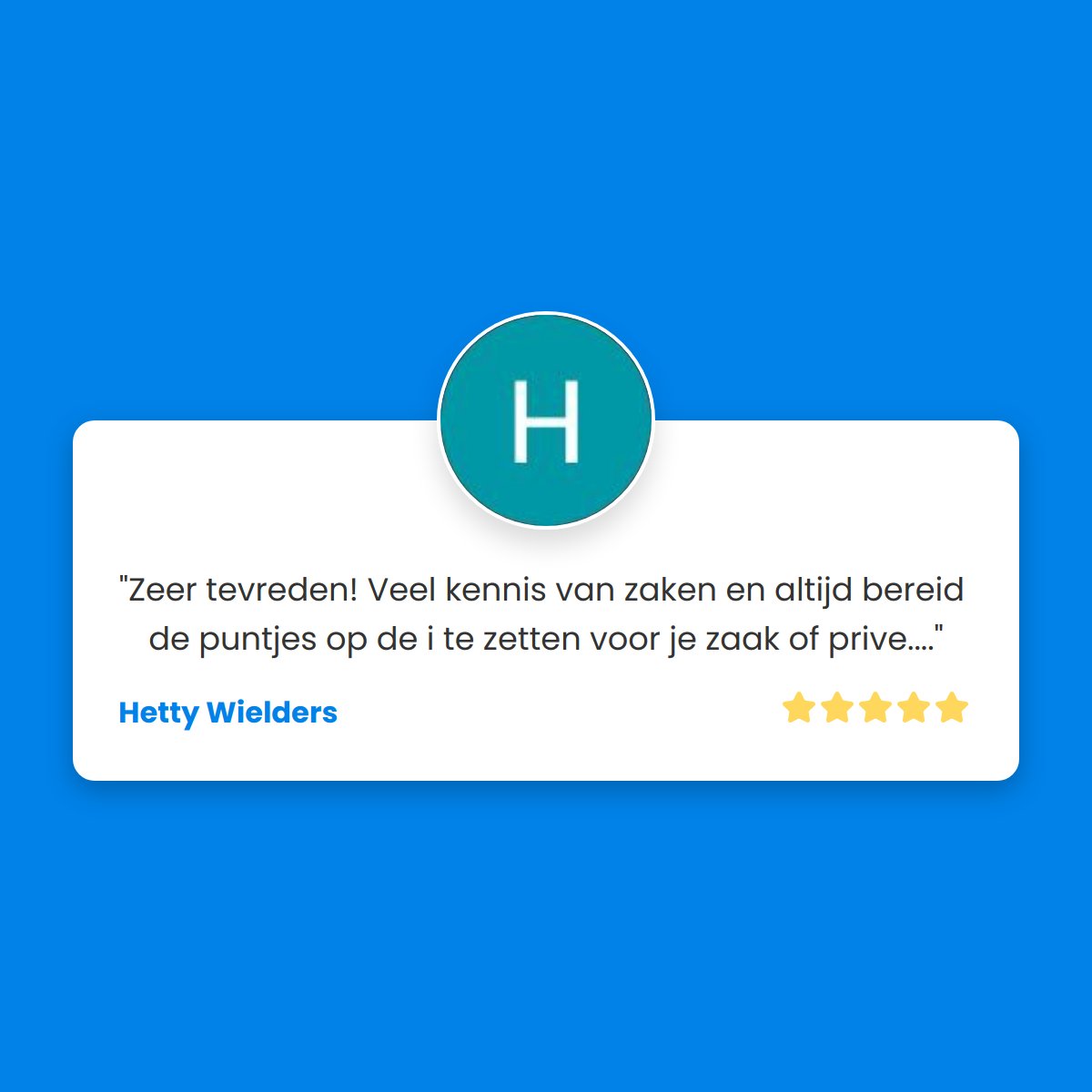 svenkersten's tweet photo. Een 5 sterren recensie. Bedankt Hetty Wielders!

Haal meer uit je bedrijf met gratis tips en tricks. Lees ze op mijn blog of luister naar de podcast De Ideale Website. https://t.co/sMVKCWIUlj