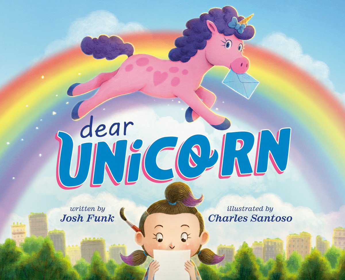 DEAR UNICORN by @joshfunkbooks, ill. Charles Santoso hit shelves last Tuesday! Two pen pals receive the shock of a lifetime in this giggle-inducing ode to friendship, art, and keeping an open mind!