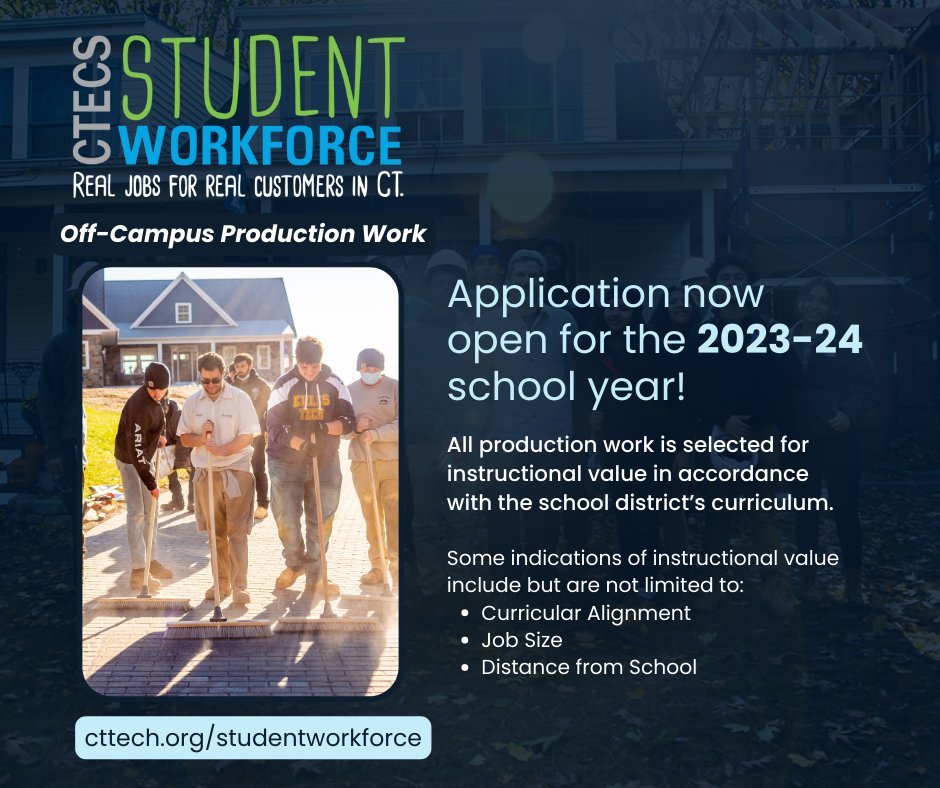 HenryAbbottTech's tweet image. Abbott Tech&apos;s #StudentWorkforce application for off-campus production work is now open!  Our students complete a variety of projects relating to #Carpentry, #Electrical, #Plumbing, #HVAC services, and more  🔗 For more information and to apply, visit cttech.org/about/studentw…