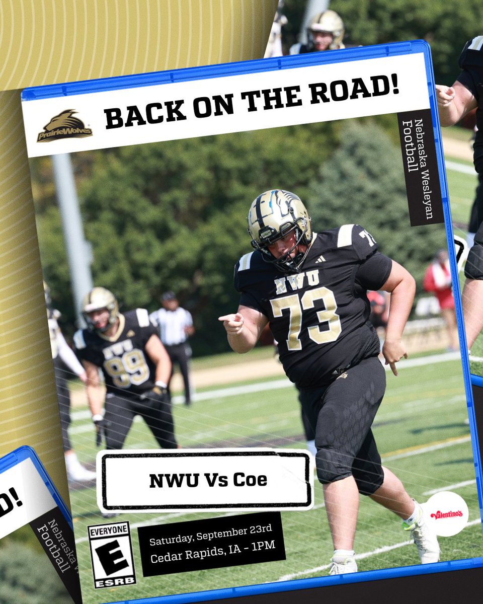 Yeah, that way!

Nebraska Wesleyan University is back on the road this weekend as we travel up to Cedar Rapids, IA to take on Conference foe, Coe College. 

Kickoff is tomorrow at 1pm! 

nwusports.com/sports/footbal…