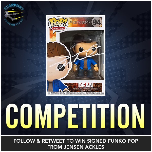 An awesome #competition for all fans of #Supernatural As today is the day of Cross Roads 7, we're giving away a @OriginalFunko of Sam Winchester signed by the man himself, @JensenAckles For a chance to win, simply follow us and retweet this post! Winner chosen Sunday.
