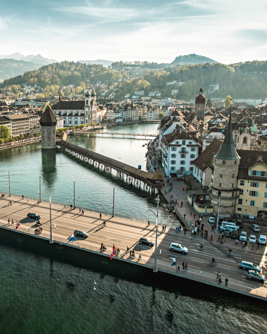 Journey into  the heart of Switzerland's beauty: Welcome to Luzern. Where history meets tranquility. Stroll across the Kapellbrücke, be mesmerized by the  Lion Monument, and embrace the serenity of Lake Lucerne.
