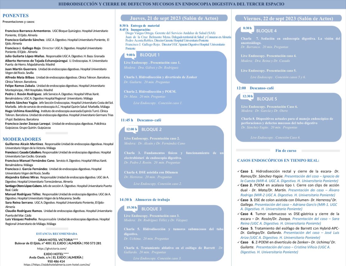 digestivomadrid (@digestivomadhm) on Twitter photo Finaliza un magnífico curso de DSE y tercer espacio con casos en directos en <a href="/HUniv_Poniente/">Hospital Universitario Poniente</a> 👍Altísimo nivel de la Unidad Endoscopia del Dr. Gallego.
Un placer haber trabajado con ellos.
<a href="/ENDOS96/">DIGESTIVE ENDOSCOPY</a>
<a href="/sapdes/">SAPD</a>
<a href="/SEEDendoscopia/">SEED</a>
<a href="/HMHOSPITALES/">HM HOSPITALES</a> Finaliza un magnífico curso de DSE y tercer espacio con casos en directos en <a href="/HUniv_Poniente/">Hospital Universitario Poniente</a> 👍Altísimo nivel de la Unidad Endoscopia del Dr. Gallego.
Un placer haber trabajado con ellos.
<a href="/ENDOS96/">DIGESTIVE ENDOSCOPY</a>
<a href="/sapdes/">SAPD</a>
<a href="/SEEDendoscopia/">SEED</a>
<a href="/HMHOSPITALES/">HM HOSPITALES</a>