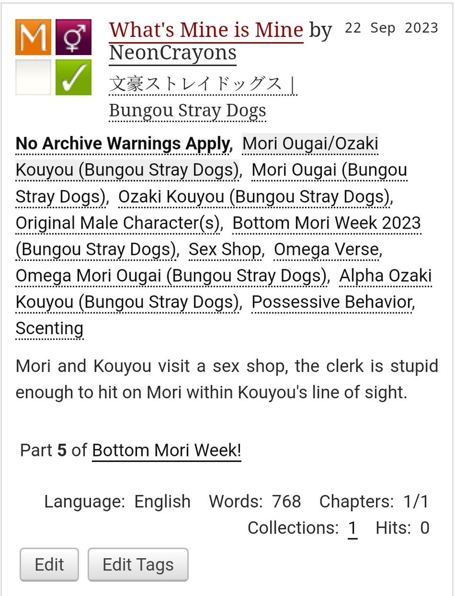 NeonCrayons_'s tweet photo. || What's Mine is Mine ||
• Mori/Kouyou
• Mature

@BottomMoriWeek 
Day Five –  A/B/O • "Who do you think is in charge"

#Bottom_Mori_Week #MoriOugai #BSDMori #BSDKouyou #morikouyou #bsd #bungostraydogs

https://t.co/J8mczpcCjl https://t.co/K1XNiCL9ai