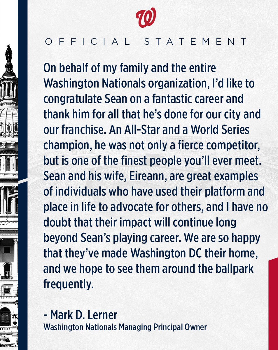 Nationals's tweet photo. To Sean and Eireann, y'all. https://t.co/0XkAY8zmty