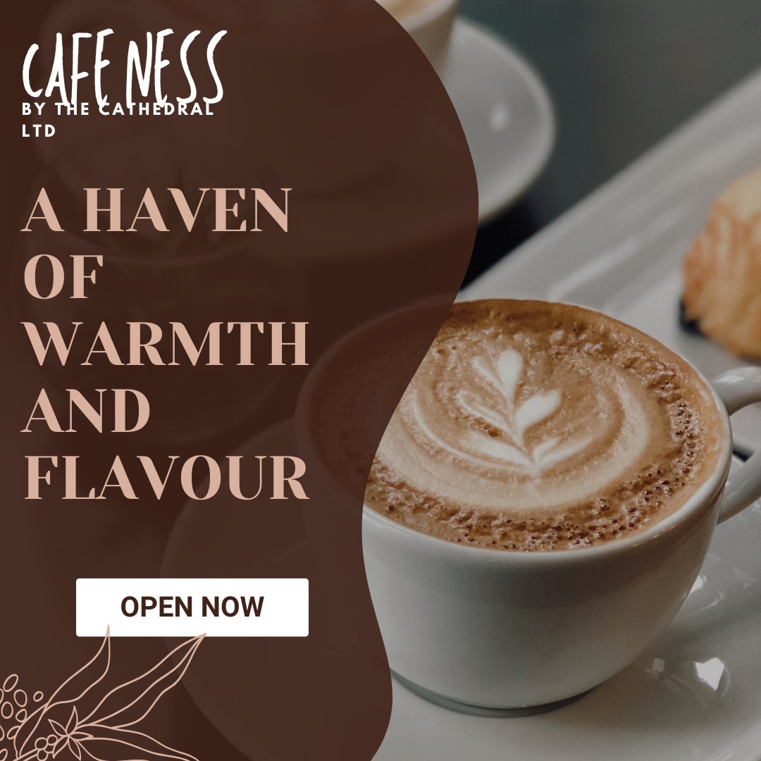 invcathedral's tweet photo. ❄️ Warm up on wintry days in Inverness with a delightful coffee at Café Ness. ☕ Our cake cabinet is bursting with freshly baked treats, including gluten-free and vegan options. Discover Inverness's best-kept secret at the Cathedral grounds. ☕🍰 #CafeNess #Inverness #CozyCafe https://t.co/NOgJ2C6W0P