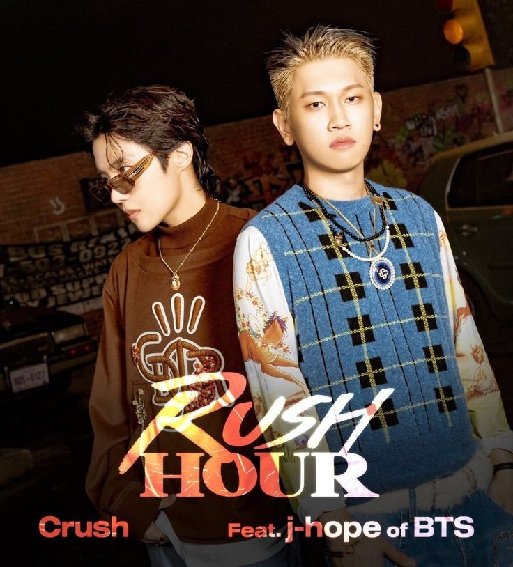 1 year ago j-hope and Crush released 'Rush Hour' It peaked at #1 on Billboard Digital Song Sales Chart and debuts with 1.5M streams on Spotify Global Chart. It was crush's first and j-hope's 12th song to debut in Top 100 of the chart. Rush Hour also won R&B Track of the Year…