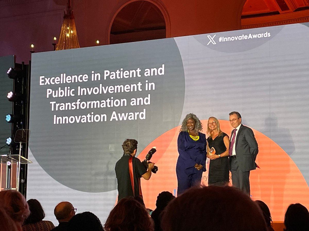 With you, for you. Partners in co-design of a patient decision support website to transform cancer genetics pathways. Thank you @CanGeneCanVar panel, all patients and other experts. #innovateawards accepted on behalf of you all