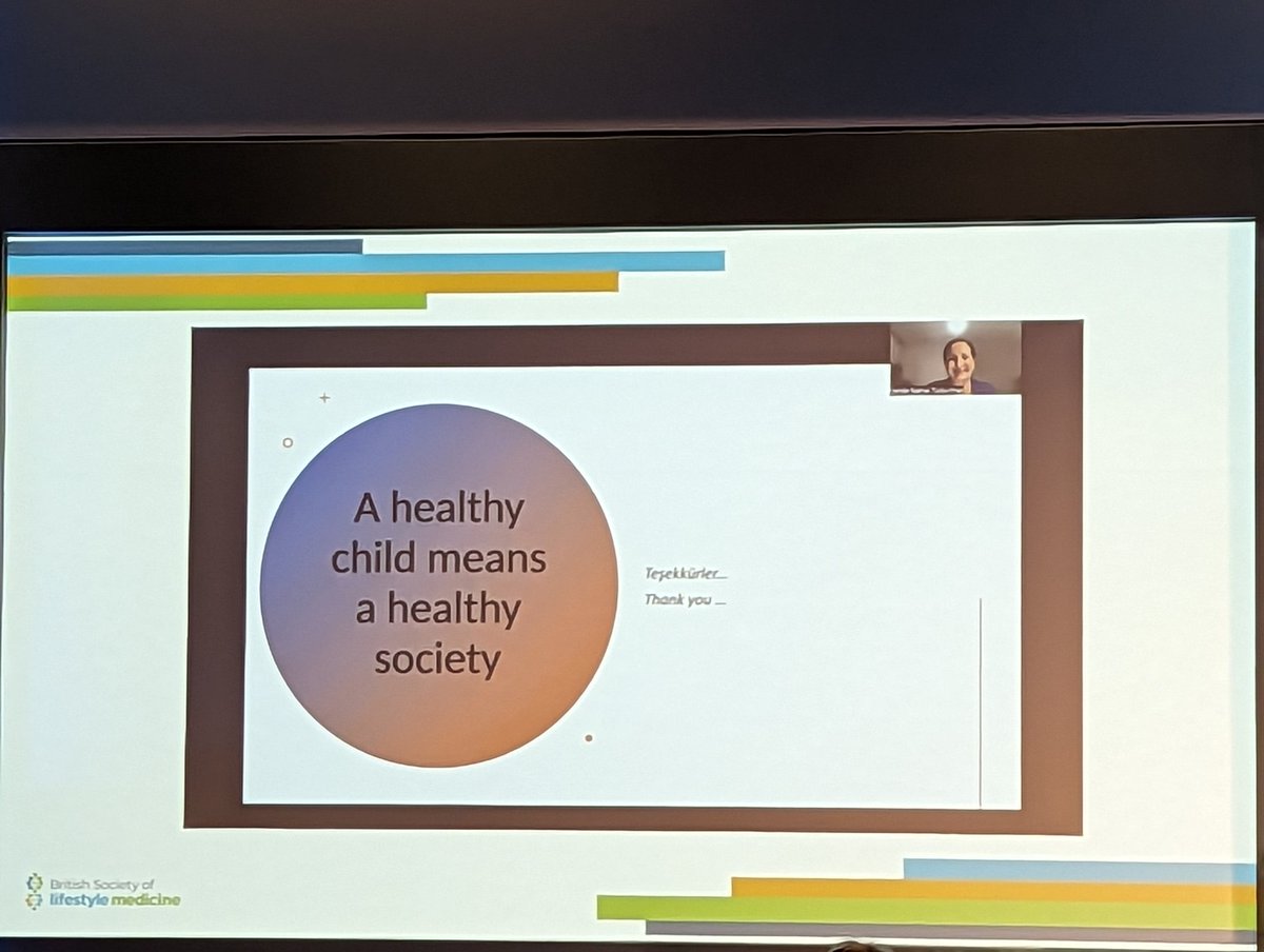 "A healthy child means a health society: key message from paediatrician  <a href="/drhandenamal/">Dr. Hande Namal Türkyılmaz</a> on the 6 pillars #lifestylemedicine in child health: #physicalactivity #sleep #stress #harmfulsubstances #socialconnection. #Nutrition advice re milk -> many questions from attendees <a href="/BritSocLM/">British Society of Lifestyle Medicine</a>