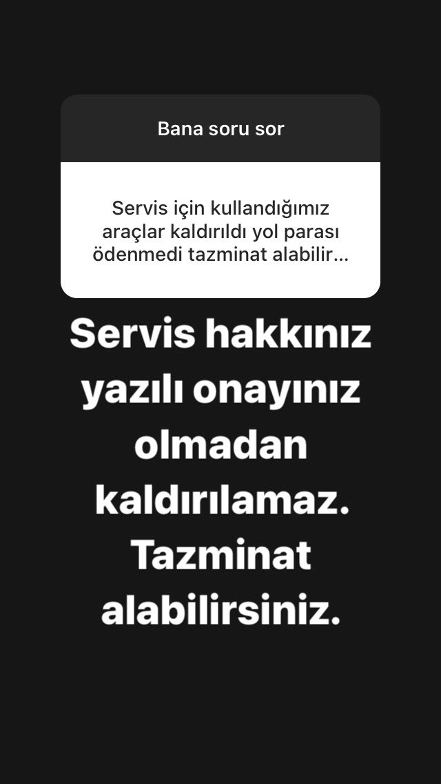 Soru : Servis için kullandığımız araçlar kaldırıldı. Yol parası da ödenmedi. Tazminat alabilir miyiz?
