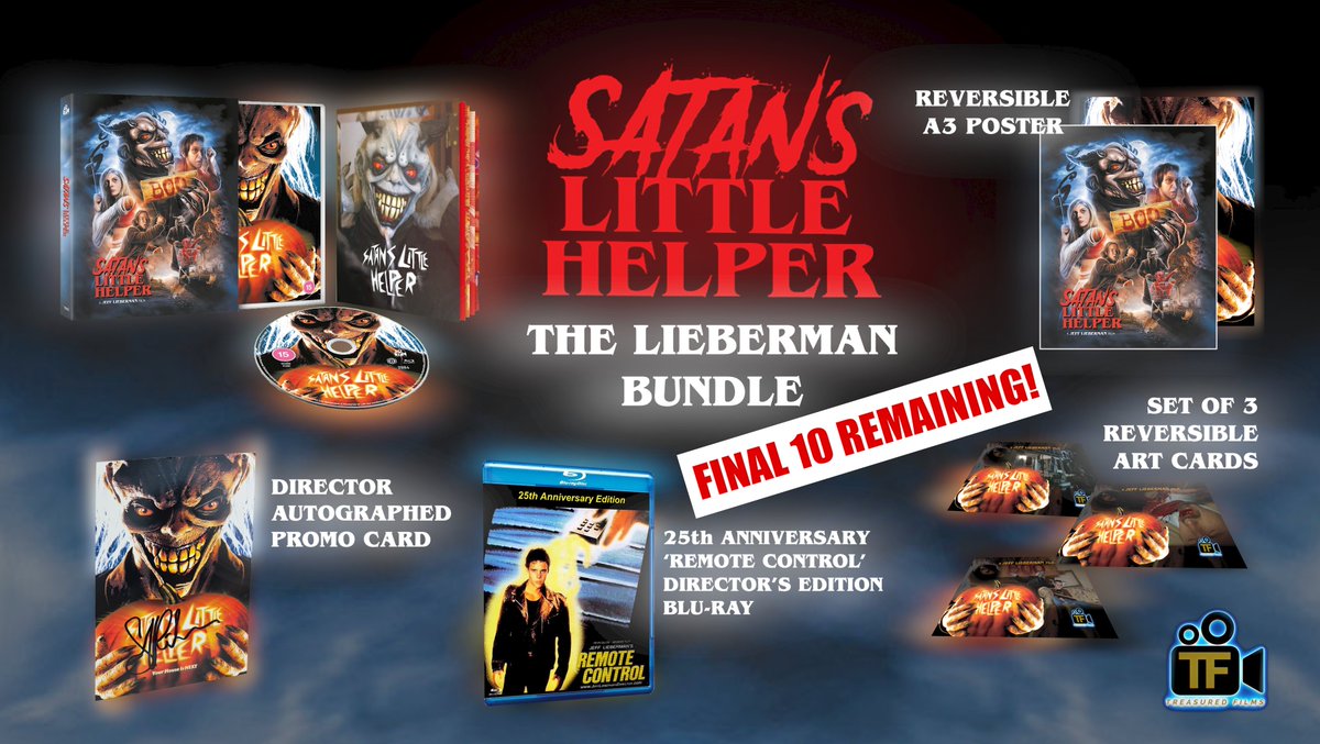 It appears we are down to the FINAL 10 of our SATAN'S LITTLE HELPER Lieberman Bundles!

If you were thinking of getting yours, then NOW is the time folks!

treasuredfilms.co.uk/treasured-film…

EU orders: 
filmtreasures.co.uk/satans-little-…

#Treasuredfilms #JeffLieberman #Satanslittlehelper