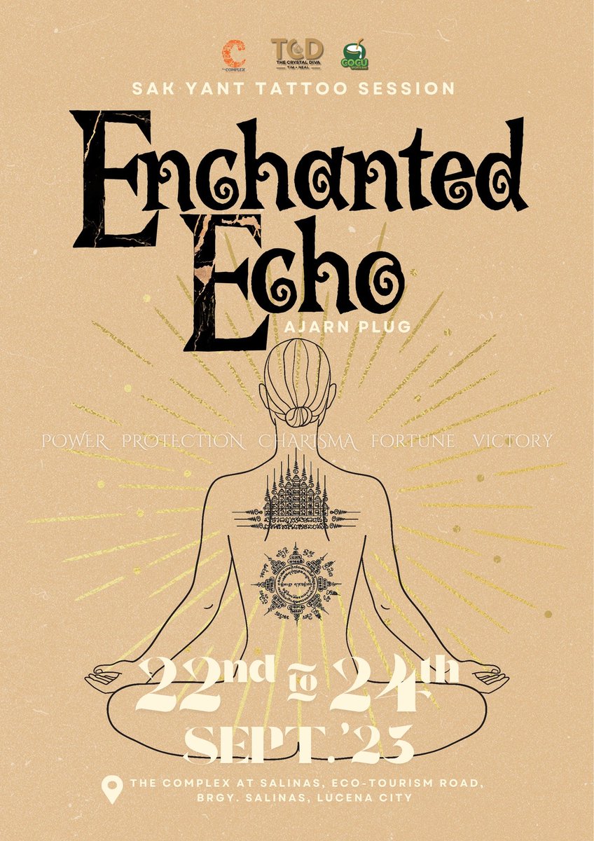 complexents's tweet photo. Hey, chingus! If you see this on your tl, it's your sign to join us this weekend at COCU Sports Bar to find a solulu to your delulu~ 🔮✨

Manifest your prayers and wishes through ink with ENCHANTED ECHO, and take a peak into your future through cards with KWENTO NG KAPALARAN! https://t.co/RKz5n5YymV