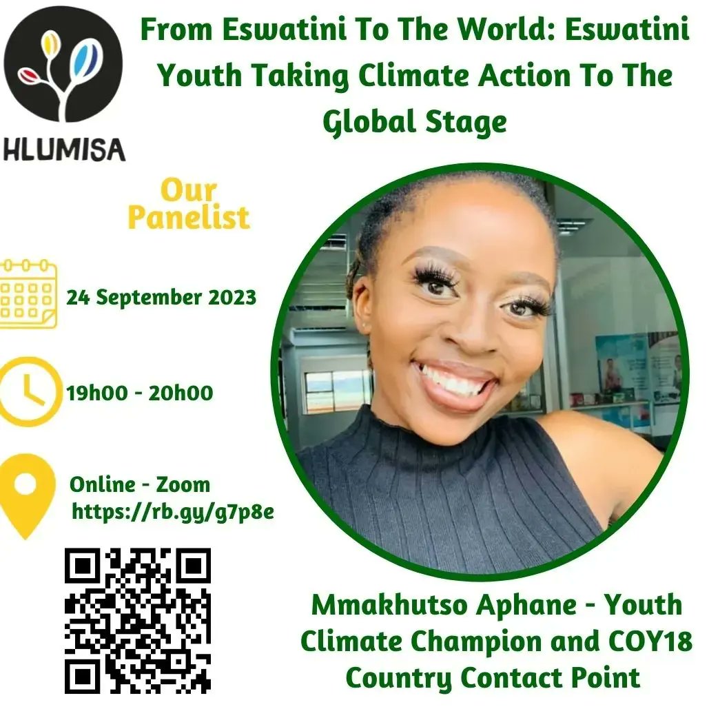 Join us on Sunday for this insightful discussion 🥹♥️🇸🇿 #YouthInAction #ClimateActionNow