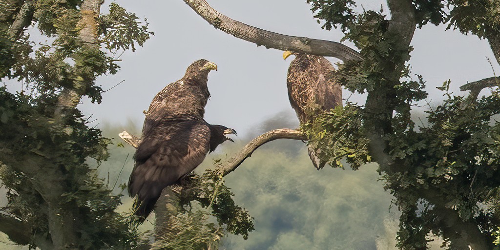 SeaEagleEngland's tweet photo. This year's "chick" - G625 - has been out of the nest for 2 months &amp; is still hanging out with his parents. They'll continue to feed him until they start to prepare for the next breeding season. Then he will become fully independent. 🙏🏻 Phil Thornton for the images @RoyDennisWF https://t.co/fyiNPzDhLk