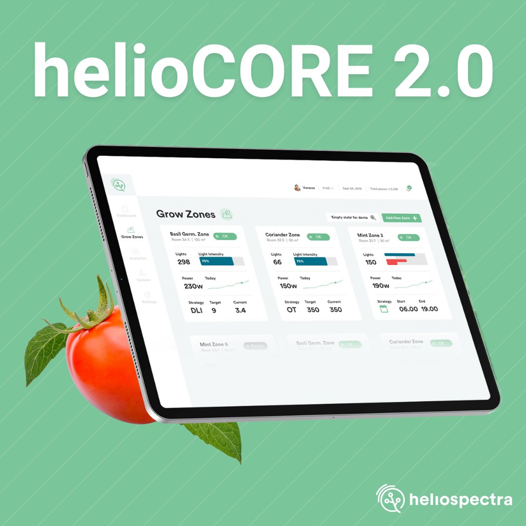 Heliospectra's tweet image. Revolutionize the way you interact with light with our NEW helioCORE 2.0 software. Check out how you can enhance energy savings, optimize plant growth and streamline operational efficiency ➡️ hubs.li/Q0236LX80

#LEDgrowlights #lightcontrol #cropgrowth