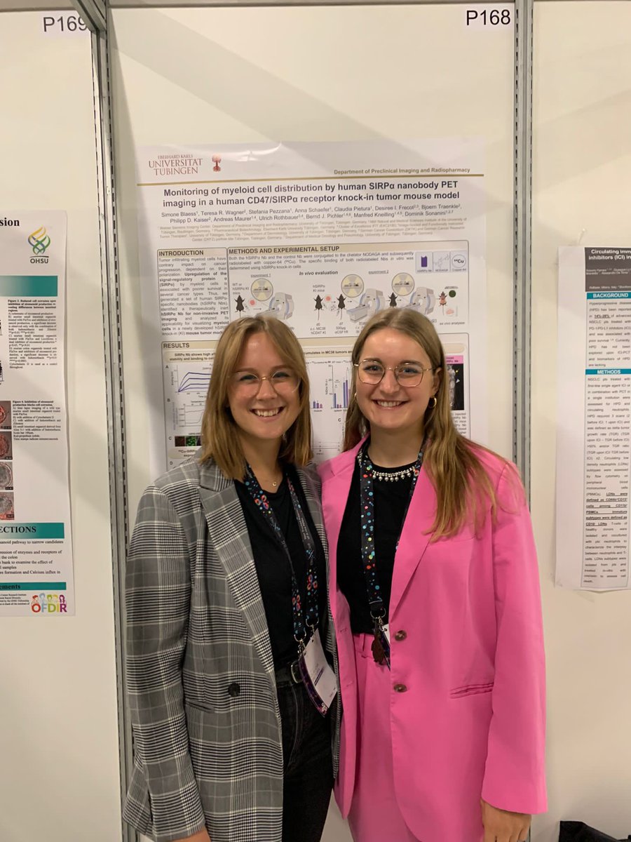 WSIC_Tuebingen's tweet photo. Our doctoral students Simone and Claudia took part in this year’s International Cancer Immunotherapy conference #CICON23 #CICON in Milan! Great selection of speakers, sessions and posters, big thank you to the organizers! https://t.co/EHgITnLdfn