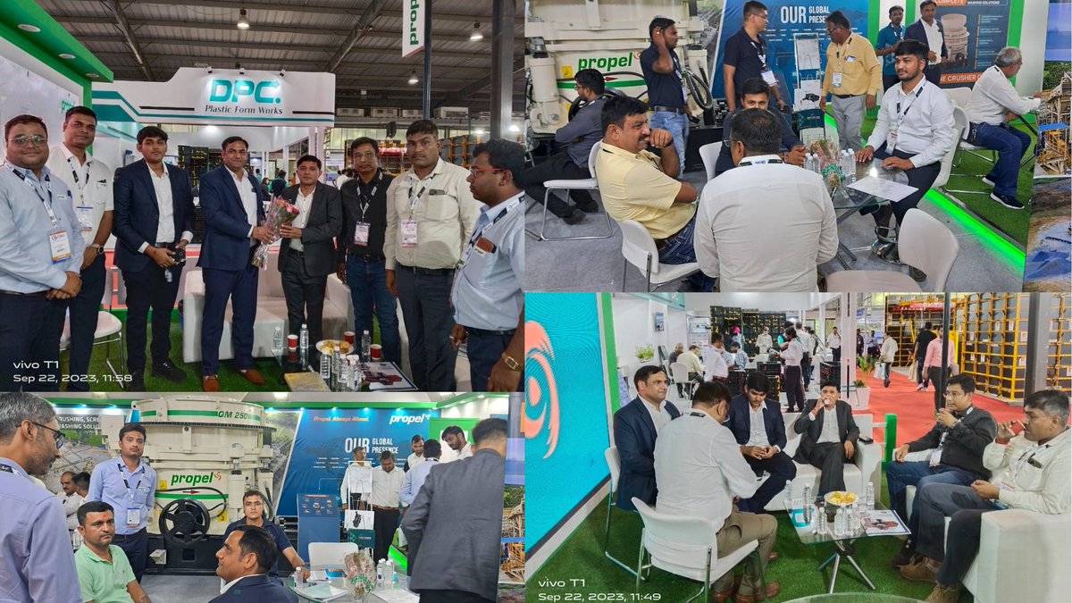 propelind's tweet photo. Day 2 at Gujarat Conex 2023! 

It's been an incredible Day 2 at Gujarat Conex 2023, and we couldn't be happier to see our valued customers visiting us. Their trust and support fuel our drive for excellence!

#gujaratconnex2023 #propelindustries #EXPODAYS #crushingandscreening https://t.co/AUBQEisANG