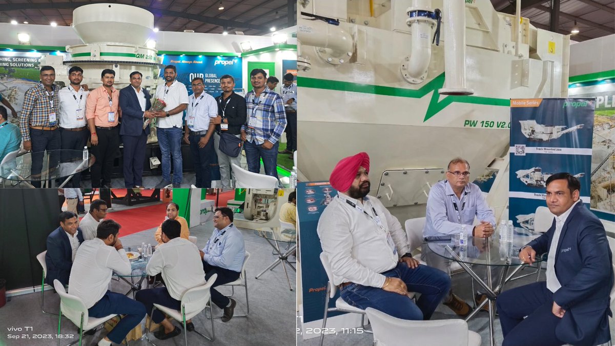 propelind's tweet photo. Day 2 at Gujarat Conex 2023! 

It's been an incredible Day 2 at Gujarat Conex 2023, and we couldn't be happier to see our valued customers visiting us. Their trust and support fuel our drive for excellence!

#gujaratconnex2023 #propelindustries #EXPODAYS #crushingandscreening https://t.co/AUBQEisANG