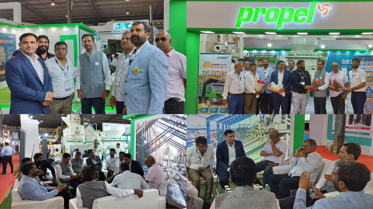 propelind's tweet photo. Day 2 at Gujarat Conex 2023! 

It's been an incredible Day 2 at Gujarat Conex 2023, and we couldn't be happier to see our valued customers visiting us. Their trust and support fuel our drive for excellence!

#gujaratconnex2023 #propelindustries #EXPODAYS #crushingandscreening https://t.co/AUBQEisANG