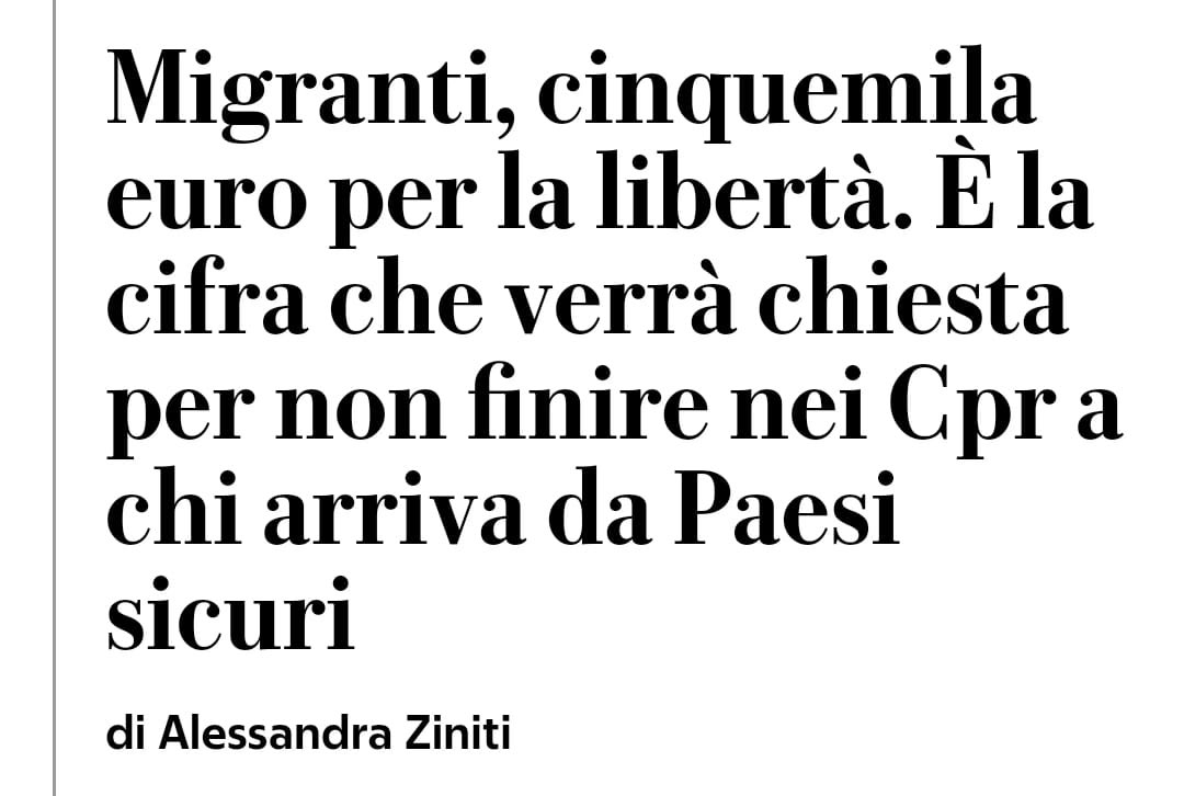 AUniversale's tweet photo. Percorri migliaia di Km. 

Vieni abusato, torturato, seviziato nei lager libici. 

Vieni ricattato dai trafficanti. 

Attraversi un mare con il rischio di annegare da un momento all’altro. 

E quando finalmente arrivi, non un trafficante ma il Governo, lo Stato, ti chiede di versare 5.000 euro per non essere rinchiuso in un CPR. 

Siamo a un livello di disumanità e barbarie che lascia senza parole. Trafficanti di Stato.
