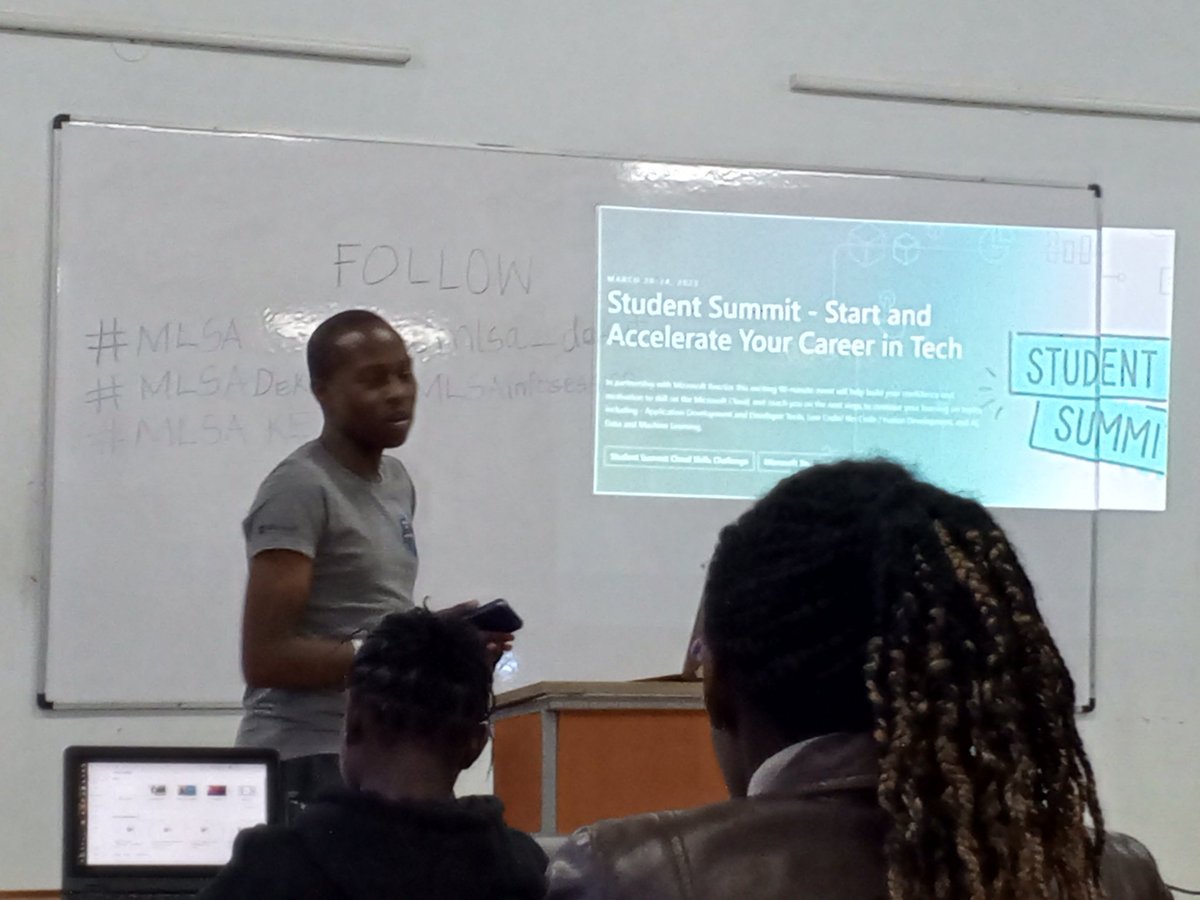 mlsa_dekut's tweet photo. @gatere_mark sharing to the audience about Microsoft student summit https://t.co/UBIMZMM6Mw
