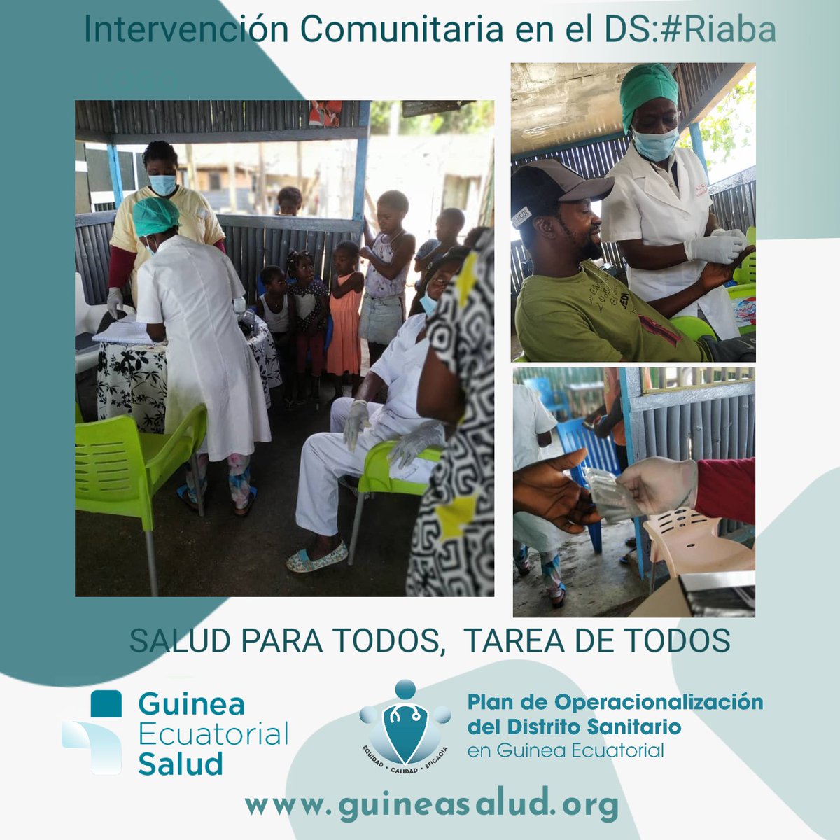 GuineaSalud's tweet photo. 👩⚕️Intervención Comunitaria en el DS de #Riaba en el CP de Balboa .Se realizaron 31 consultas médica, 11 vacunaciones de rutina, 5 control a niño sano. Se concluyó con una charla sobre #ETS con 19 participantes.
#Globalhealth #MedicareForAll
#SaludComunitaria
#SaludParaTodos https://t.co/WCTgbj5h25