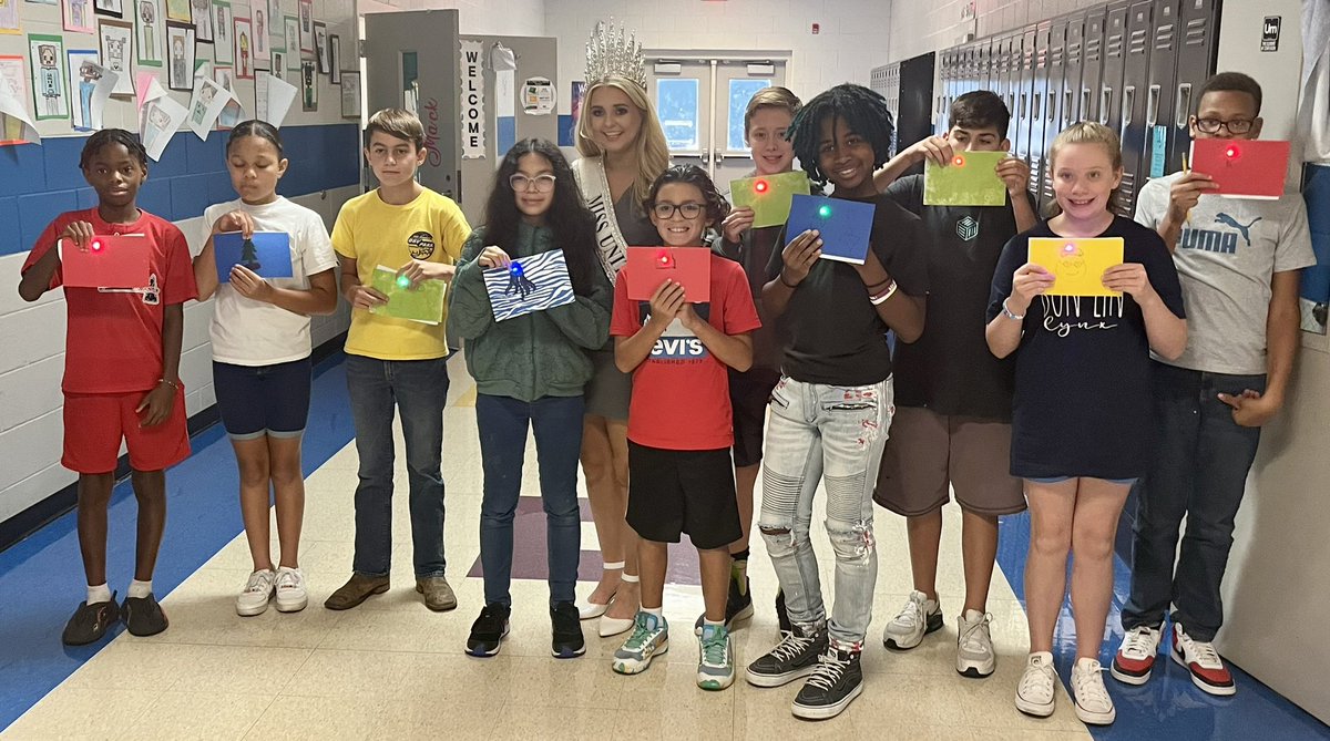 We had a great interactive lesson on circuits today from Miss United States <a href="/LilyKDonaldson/">Lily K. Donaldson</a>, a former Bon Lin Middle alum. She also talked to the students about the importance of science in our environment.