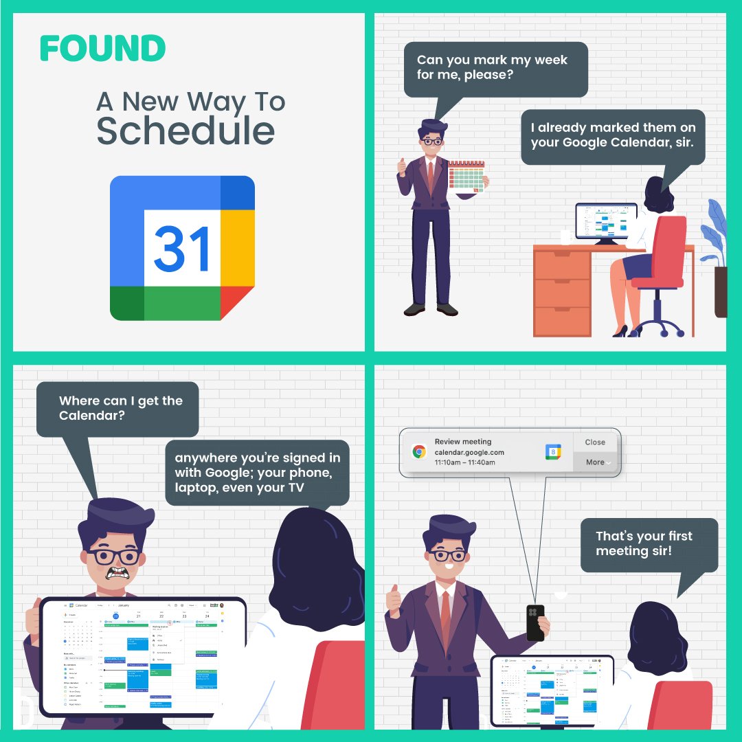 FoundNg's tweet photo. Turning the page on outdated scheduling. Plan with ease using Google Calendar.
.
.
.
Sign up: https://t.co/1EQUnZJrGK
#FOUND #Fomics #BusinessMail #PayinNaira #GooglePartner #GoogleWorkspace #SMEs #Technology #explorepage #fyp https://t.co/xwKz3pIwum