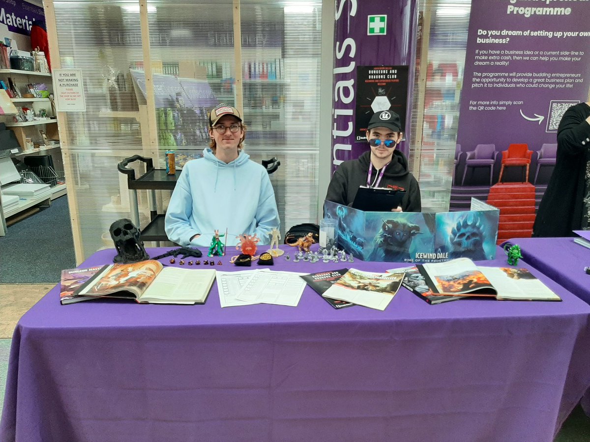 2023/2024 Freshers Week, and the <a href="/sdcollege/">South Devon College</a> D&amp;D #Enrichment Club have been signing up new members! 

Very excited to meet all of our new members properly. <a href="/Wizards_DnD/">Dungeons & Dragons</a> <a href="/stevecaunter1/">Steve_Caunter</a> #dnd #dungeonsanddragons #enrichment #club