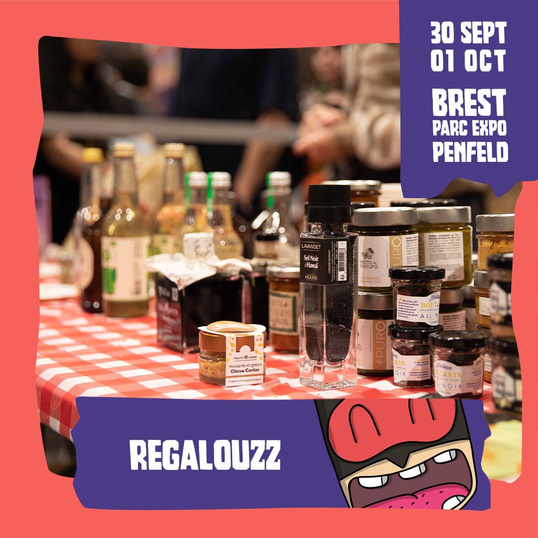 [EXPOSANT BREST]

La marque de boxes <a href="/Regalouzz/">Regalouzz</a> sera présente aux Geek Days de Brest !

Des produits gourmets et locaux seront là pour vous régaler  😋

#geekdays #geekdaysbrest